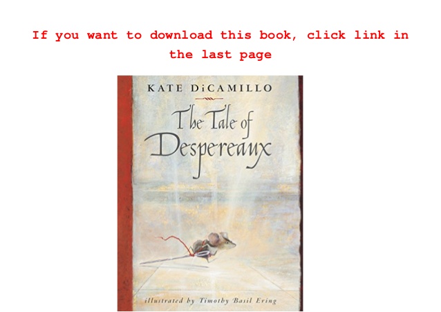 The Tale Of Despereaux Pdf